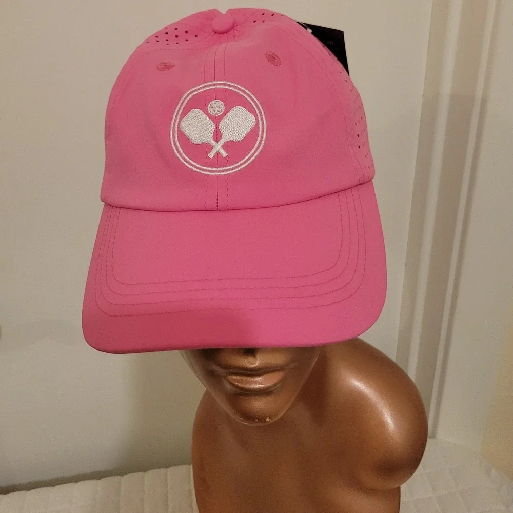 NWT Fresh Pickle Women's Pink Ponytail Pickleball Hat Mesh Cap Athletic Tennis